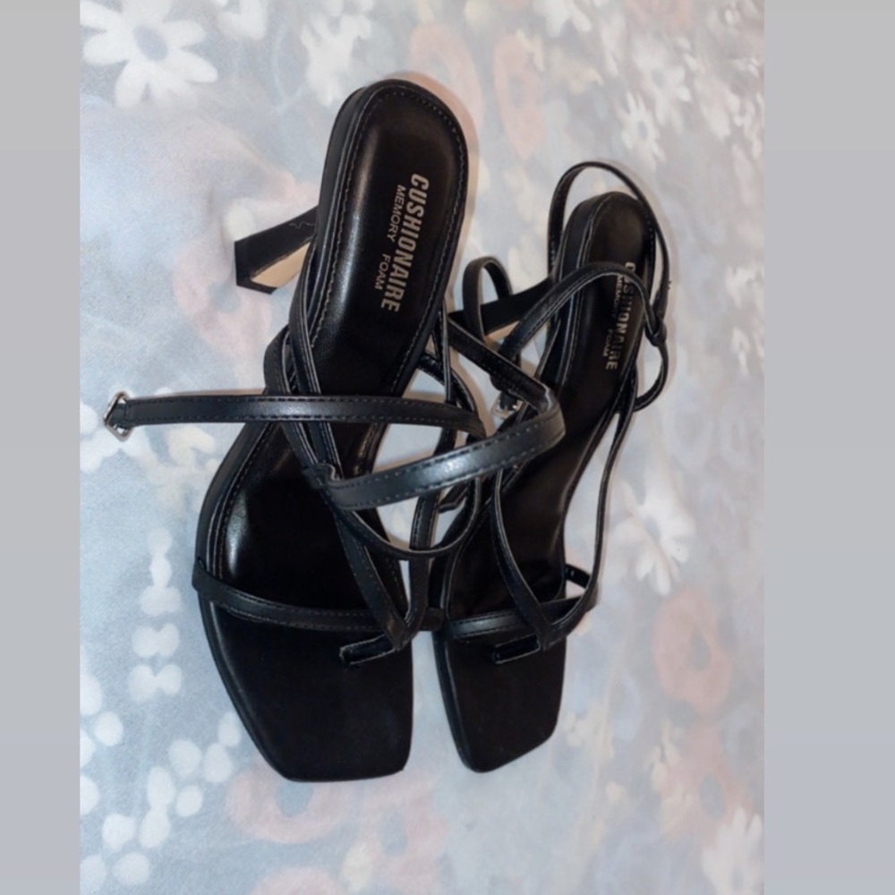Black Sandal skinny heels